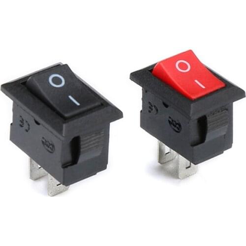 10pcs/lot KCD11 Rocker Switch 2/3Pin Small Round Boat Rocker Switches 3A 15x10 mm Mini Push Button Switch ON/OFF Power switch