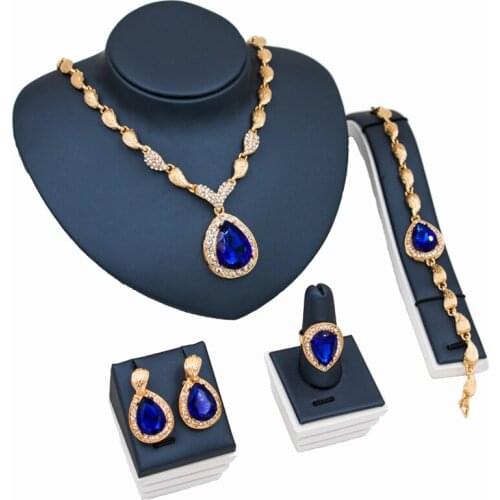 African Beads Costume fine jewelry set gold color wedding jewelry necklace earrings ring bracelets free shipping