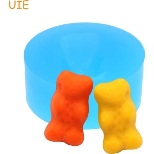KYL027U 1Pc Kawaii Gummy Gummi Bears Silicone Rubber Flexible Food Safe Mold Mould- resin, fondant, chocolate
