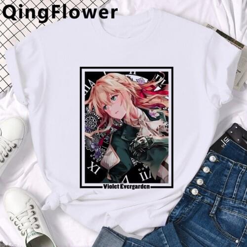 Anime Violet Evergarden summer top men ulzzang graphic tees streetwear 2021 tshirt t shirt plus size harajuku