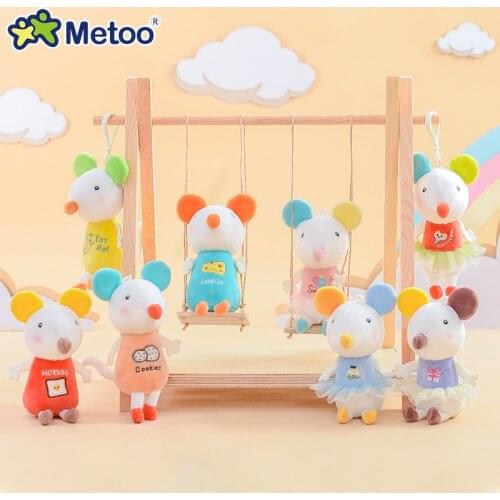 Mini Metoo Doll Plush Toys Stuffed Animals For Girls Baby Soft Cute Mouse Small Keychain Pendant For Boys Kids Christmas Gift