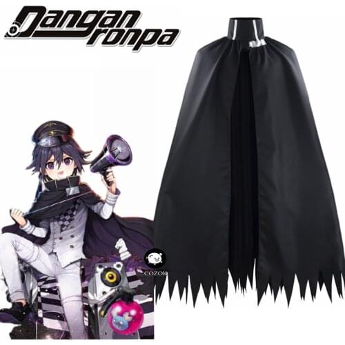 Danganronpa V3 Cape Kokichi Ouma Cosplay Black Cloak Halloween Fancy Outfit Cosplay Costume For Women Man One Size