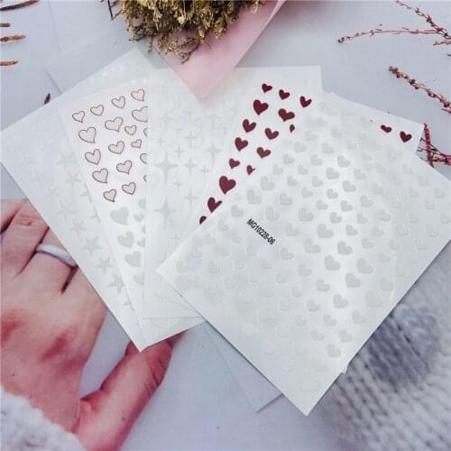 2021 New Arrival Fashion Hot Selling Heat Shape Nail Stickers Women Girls Dry Fingernail Arts 3d Tip Decals Manicure DIY Gifts