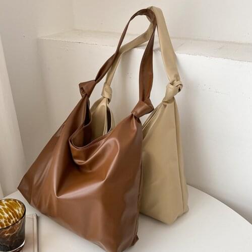 Solid Color Womens PU Leather Handbag Luxury Handbags Women Bags Designer Large Capacity Tote Bags for Women 2021 Shoulder Bag