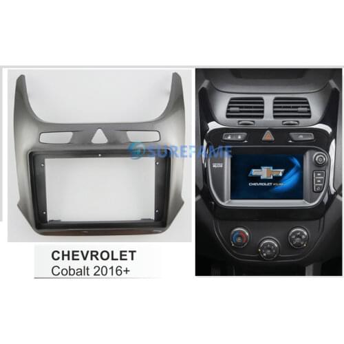 9inch Car Radio Fascia for CHEVROLET Cobalt 2016+ (Piano Grey) Panel Dash Kit Install Adapter Bezel Console Plate Facia Trim