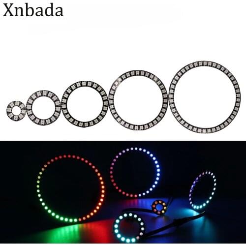 WS2812B Addressable Led Pixel Ring 8/16/24/35/45Leds 5050 RGB Led Diode Ring Color IC Built-in LED DC5V