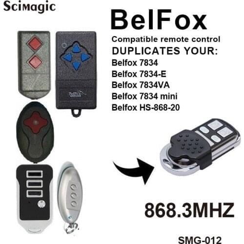 HORMANN 868 Remote Control Clone HS2 HS4 HSE4 HSM4 HSM2 For Marantec Digital 302 D384 D382 868MHz BERNER Garage Door Opener
