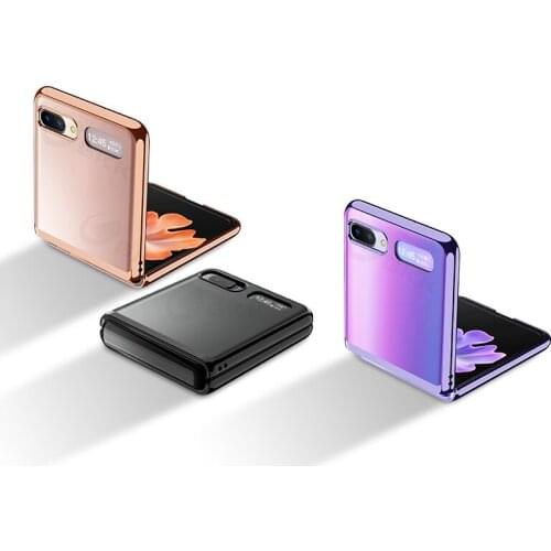 Luxury Plating Transparent Case For Samsung Galaxy Z Fold 2 5G Flip Ultra-thin Hard Cover For Samsung Z 2 Fold Flip Case Coque