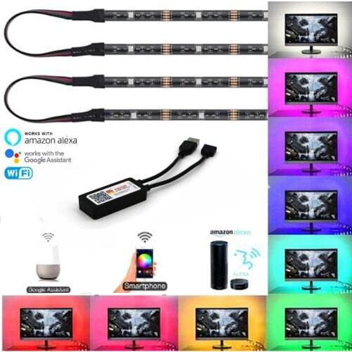TUYA wifi Led Strip Light RGB 5050 SMD DC5V Flexible Ribbon Tape Diode USB Led Strip Lamp WiFi Phone Control Music TV Backlight