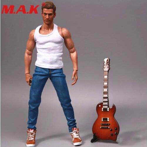 1/6 scale brown color guitar model musical instruments guitar model toy for 12" action figure accessories collections