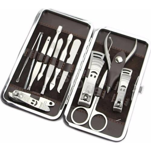 12 in1 Pedicure / Manicure Set Nail Clippers Cuticle Clippers Grooming Kit Case 30700