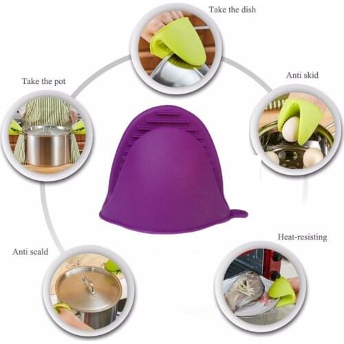 2PC Silicone Gloves Oven Mitts Heat Resistant Pinch Mitts Mini Oven Mitts Small Gloves Cooking Pinch Grips Pot Holder