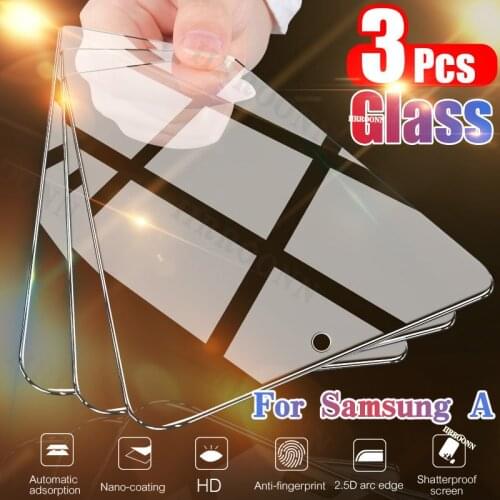 3 Pcs/lot) Full Cover Tempered Glass For Samsung A71 A51 A41 A31 A12 A32 A42 A52 Screen Protector For Samsung A90 A70 A50 A02 S