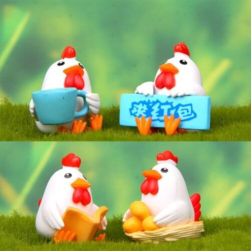 4pcs/set chick micro landscape DIY home decoration accessories miniature garden Succulent potted accessories