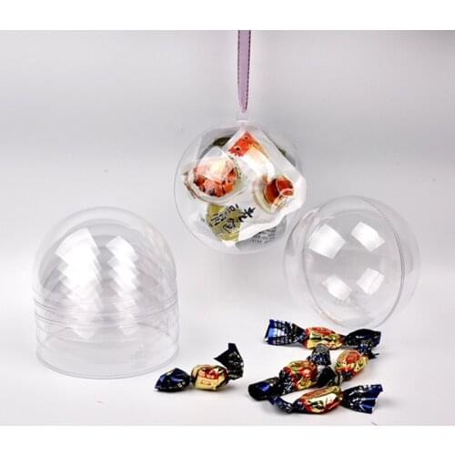 5CM/10CM Christmas transparent ball ornaments can place small gifts hollow balls Christmas decoration hanging balls gift box