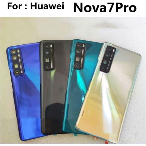 6.57" For Huawei Nova 7 pro Battery Cover Back Housing Door For Nova7 pro Battery Back Cover With Lens Replacement Parts