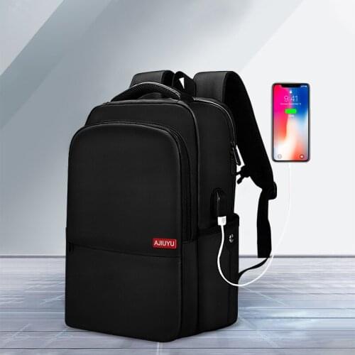 AJIUYU Laptop Usb Charger Business Backpack School Bag Rucksack 15.6 inch Men Backbag Travel Male Leisure Backpack Mochila Women