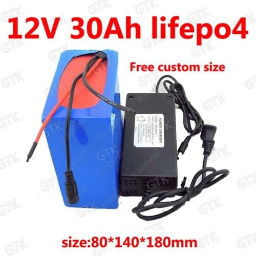 Lifepo4 12v 30ah battery BMS 4S 12.8v for 500W Hernia lamp Rod box inverter Fish finder robot Monitoring equipment +6A charger