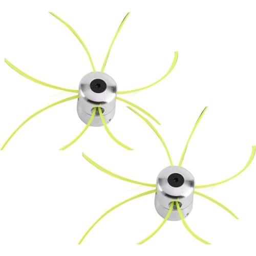 2 Set Aluminium Tremmer Head Nylon Trimmer Head Spool Strimmer Head,Replacement for Petrol Brush Cutter & Grass Trimmer