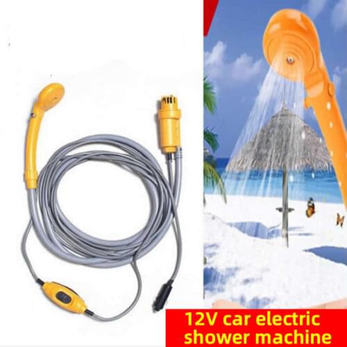 12V car electric shower machine Portable outdoor camping shower car washing machine high pressure shower pump station wagon