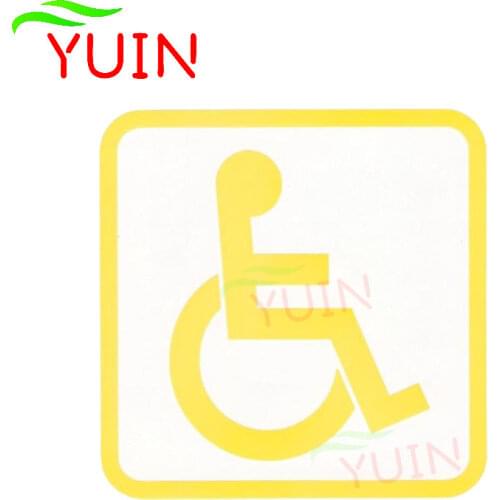 Car Sticker Personality Disabled Driver Decals Accessories Fashion PVC Window Decoration High Quality Waterproof Decal 14*14cm