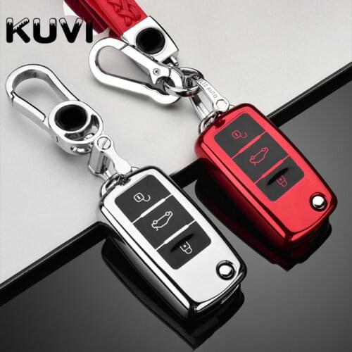 Soft TPU Car Remote Key Case Full Cover Holder For Volkswagen VW POLO Tiguan Passat B5 B6 B7 Golf EOS Scirocco Jetta MK6 Octavia