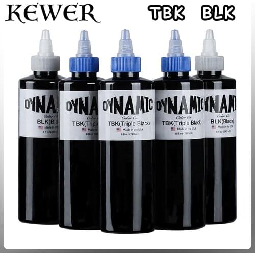 DYNAMIC 240ml Professinal Tattoo Ink Black American Brand Permanent Makeup Pigment Microblading Ink Body Art Tattoo Supplies