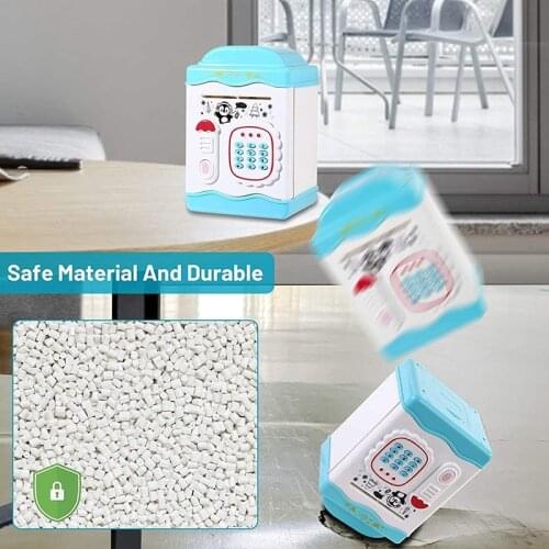 Childrens Piggy Bank with Password Fingerprint Mini ATM Savings Bank Electronic Coin Savings Bank and Savings Box