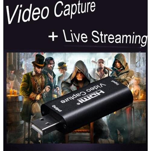 Video Capture Card HDMI 4K 1080P 30fps USB Phone Computer Game TV BOX DVD HD Recorder Capturing Box for PC Live Stream Broadcast