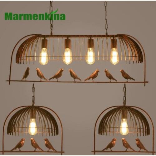 Indoor lighting Bird cage restaurant cafe bar desk study chandelier retro bird balcony chandelier