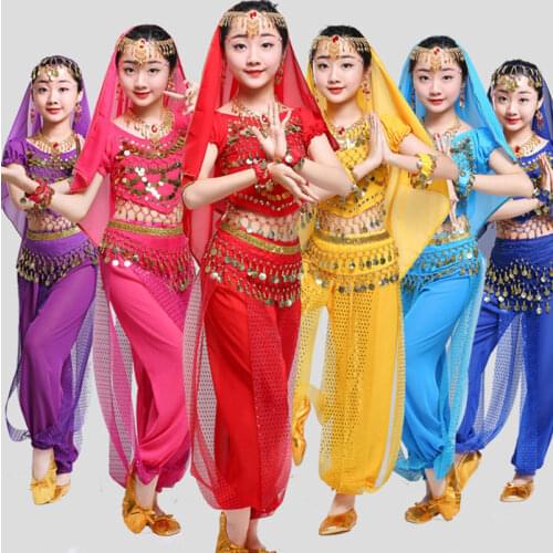 Girls Belly Dancing Costume Set Kids Indian Dance Costumes For Girls Children Girl Bellydance For Performance Girl Egypt Dance