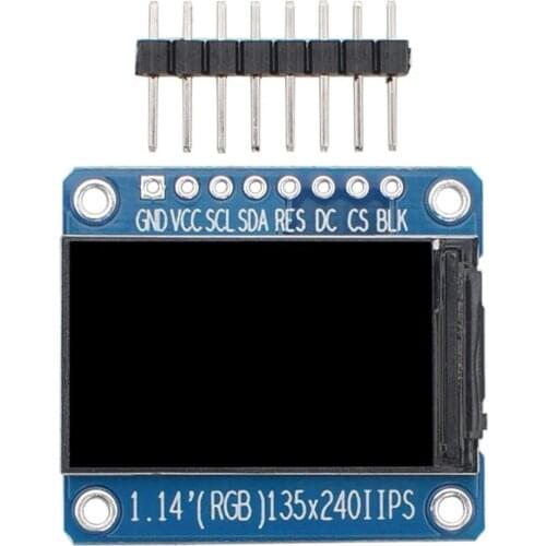 1.14 Inch IPS OLED Display Module LCD Screen 135*240 RGB TFT for Arduino ST7789 LCD Board SPI Full Color HD OLED 8pin DIY
