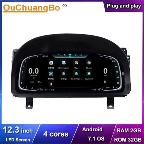 Ouchuangbo 12.3 Inch Dashboard Multimedia Player for Toyota Vellfire Alphard 20 2008-2014 With WIFI 4 Cores 32GB GPS Navigation