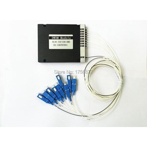 Passive Multiplexer DWDM 100GHz Single Fiber SC/UPC 8CH Mux/Demux CH30-CH37