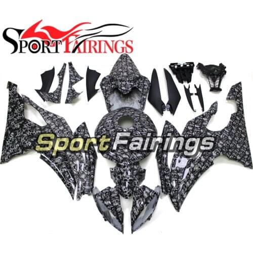 Water Transfer Black Grey Full Fairing Kit For Yamaha YZF600 R6 2008 - 2016 09 10 11 12 13 14 15 ABS Plastic Motorcycle Bodywork