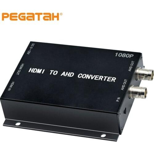 New 1080P HDMI to AHD video signal Mini video Converter Adapter HDMI loop with 2CH AHD output Converter CCTV security system