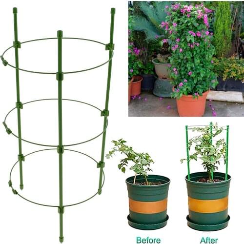 Plant Climbing Frame Durable Climbing Cane Frame Plastic Coated Steel Potted Plant Support Frame Flower Vegetable Trellis Frame