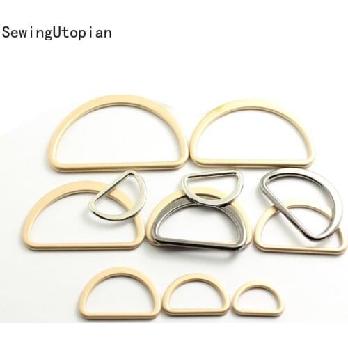 10PCS D Ring Adjustable Buckle for Backpacks Straps Shoes Bags Cat Dog Collar Dee Buckles DIY Accessories 15-50mm