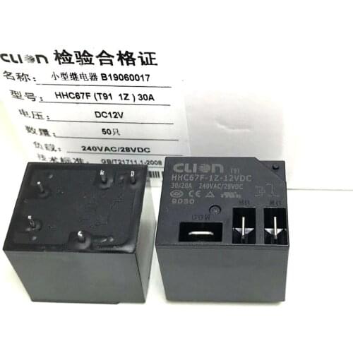 HHC67F-1Z-12VDC T91 30A 12VDC 5PIN clion RELAY Brand new and original relay