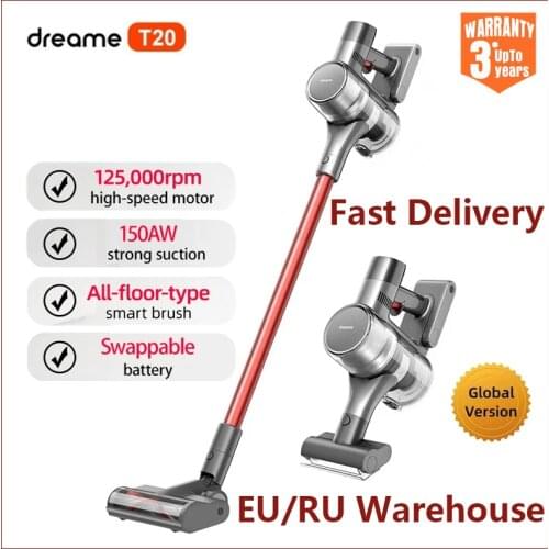 Dreame T20 Handheld Cordless Vacuum Cleaner All In One Intelligent Dust Collector 25kPa All-Surface Brush Floor Carpet Aspirator