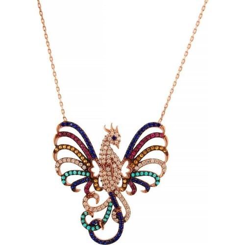 In Love Zümrüdü Phoenix Silver Necklace