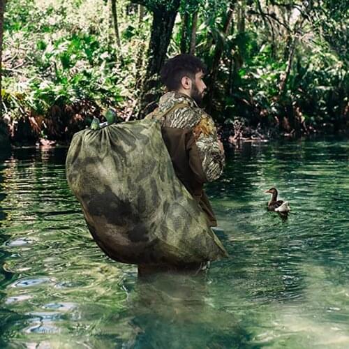 Mesh Decoy Bags Camo Hunting Bags Duck Decoy Bag for Goose Turkey Waterfowl Duck Hunting Gear Drake Adjustable Shoulder Straps