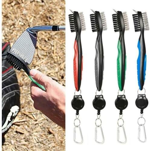 Golf Club Brush Groove Reinigingsborstel 2 Zijdig Golf Putter Wedge Bal Groove Cleaner Kit Schoonmaken Tool Accessoires