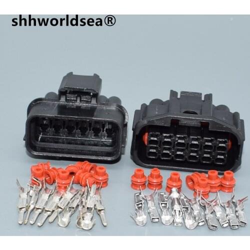 Shhworldsea 12 Pin 1681-6784 6189-7410 Auto LED Headlight Wire Harness Connector Light Lamp Cable Socket For Honda