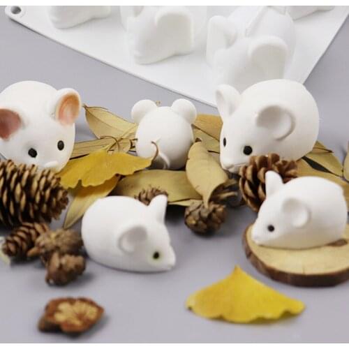 3D Mouse Shape Silicone Candle Mold DIY Candle Jelly Baking Mousse Cake Mould Craft Candle Making