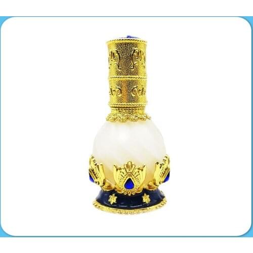 Middle East Metal Bottle Zinc Alloy Bottle Dubai Dropper Fragrance Bottle Vietnam Fragrance Bottle Perfume Bottle Lotus Bottom