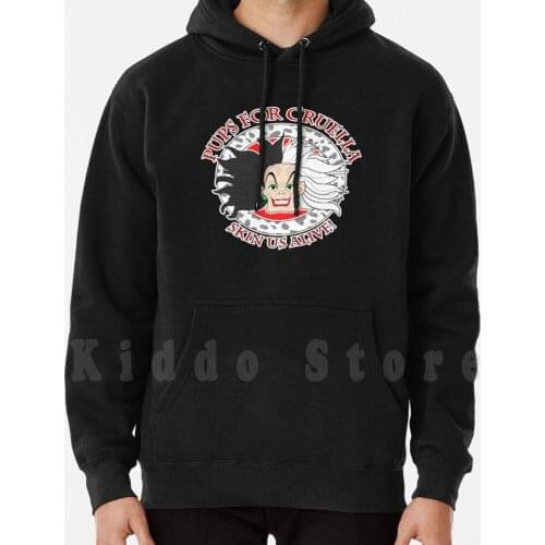 Pups For Cruella hoodie long sleeve Pup Dalmatian 101 Dalmatians One Hundred And One Dalmatians Cruella Morbid