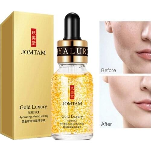 24K Gold Face Serum Moisturizing Shrink Pore Dilute Fine Lines Whitening Essence Face Cream Anti-Aging Lifting Firming Face Care