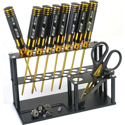 1PC Aluminum Alloy Tool Storage Rack Screwdriver Tools Bracket Scissors Pliers Knife Storage Holder Tool Socket for RC Model diy