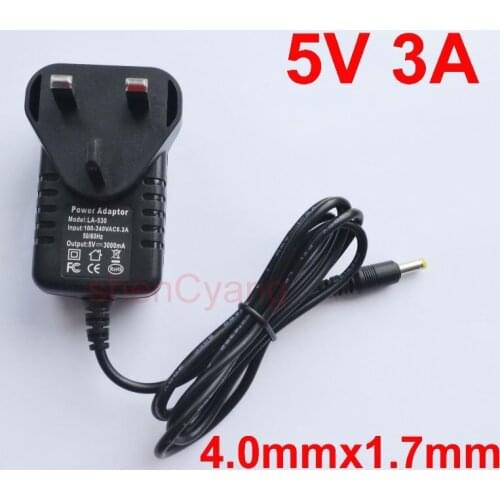 1PCS High quality 5V 3A AC 100V-240V Converter IC power Adapter DC 3000mA 15W Power Supply UK Plug DC 4.0mm x 1.7mm New